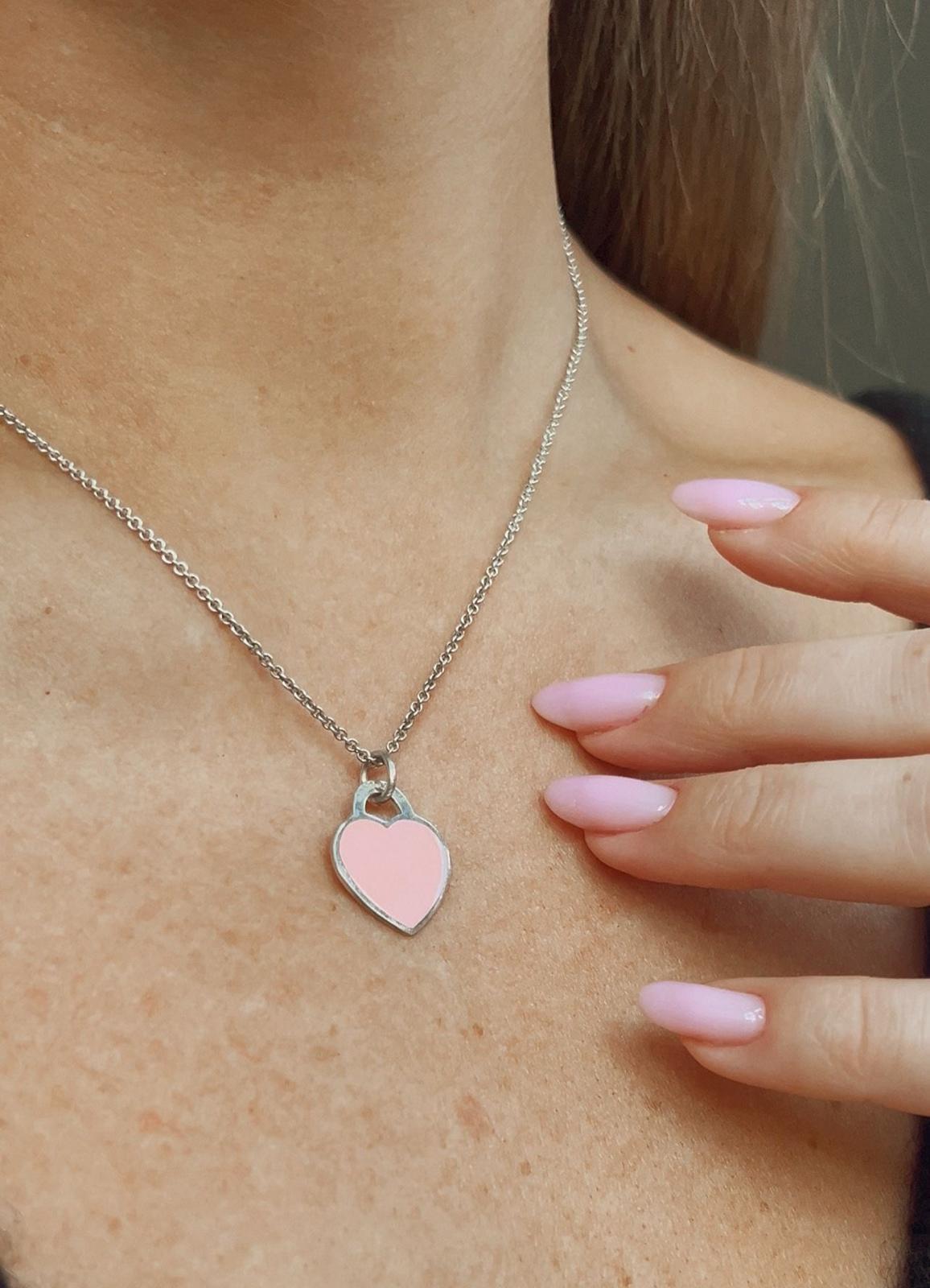 Tiffany & Co. Pink Heart Necklace