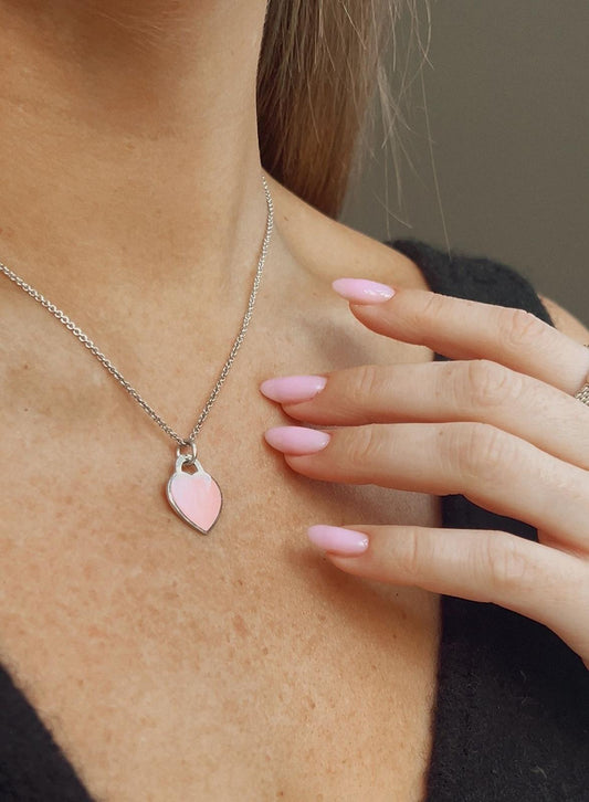 Tiffany & Co. Pink Heart Necklace