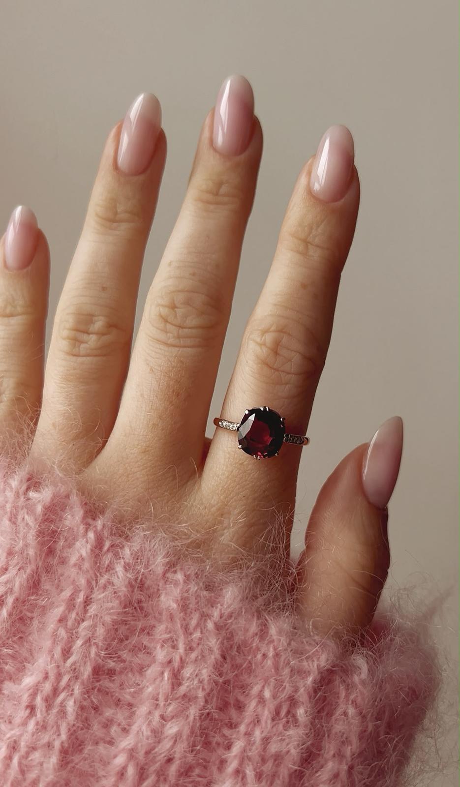 Incredible Antique Yellow Gold, Rhodolite Garnet and Diamond Ring