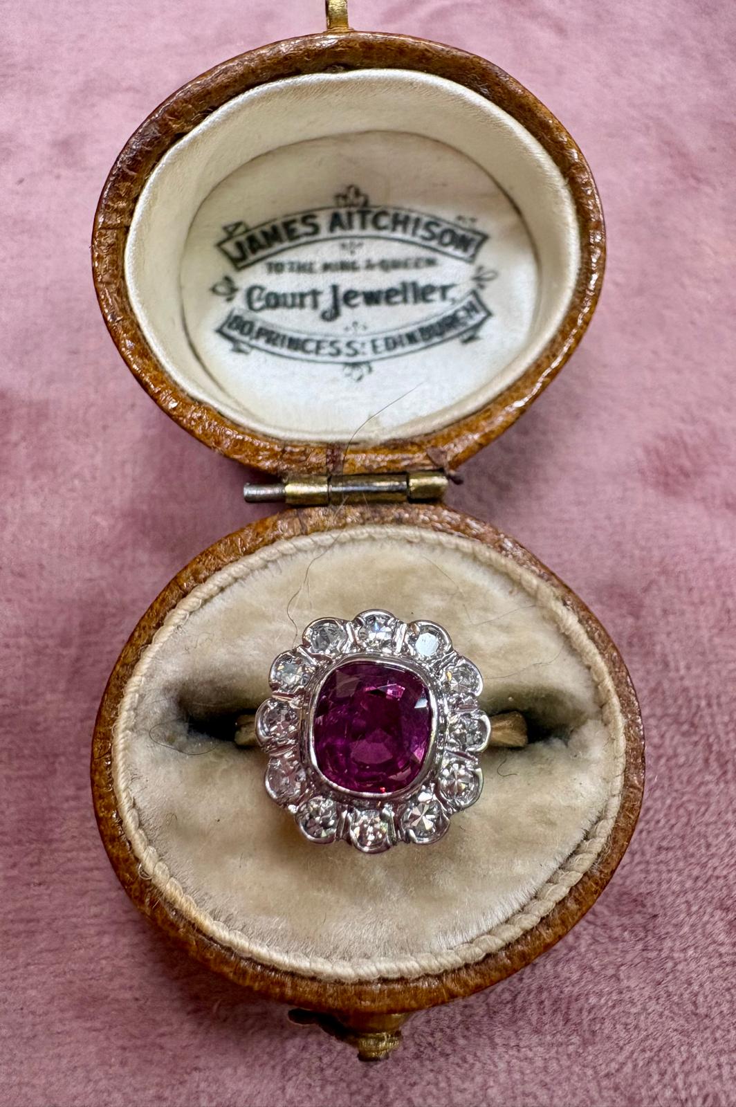 Breathtakingly Beautiful Vintage 18ct Gold, Ruby and Diamond Cluster Ring