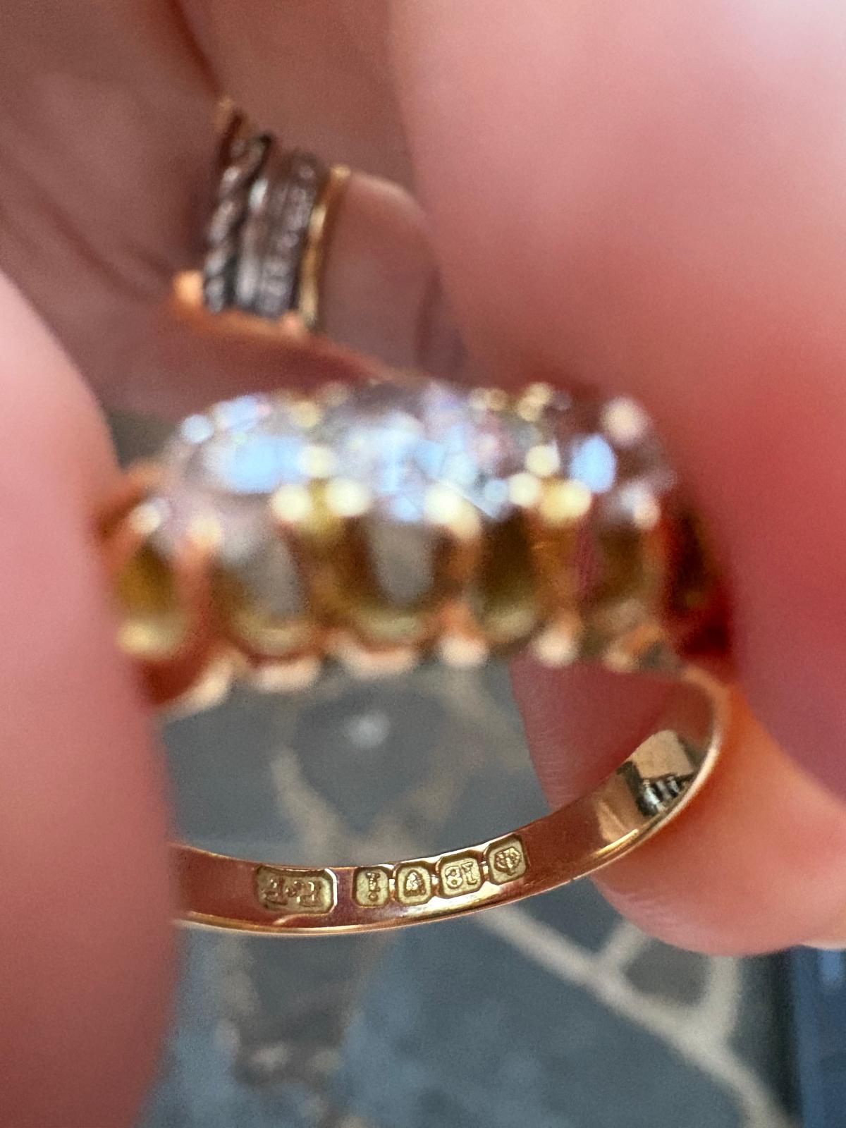 Gorgeous Antique Victorian Old-Cut Diamond Trilogy Ring