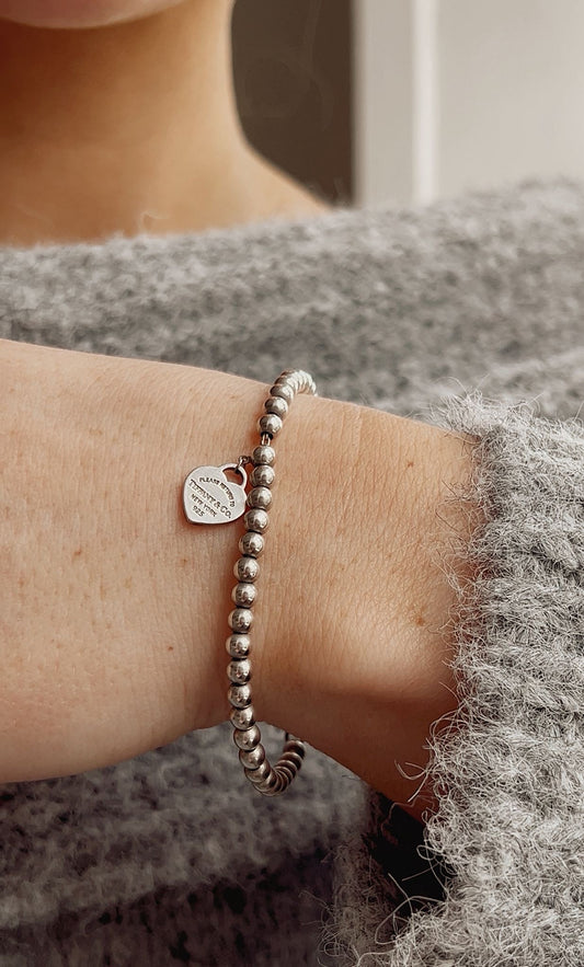 Tiffany & Co. Sterling Silver Single Heart Bracelet
