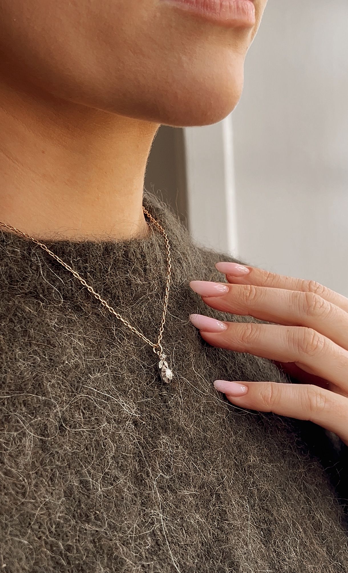 Wonderful Late 19th Century Diamond Pendant on a Gold Chain