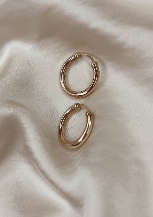 9ct gold hoop earrings