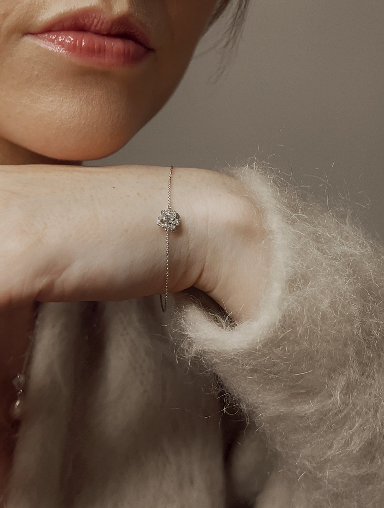 Beautiful Floral Diamond Bracelet
