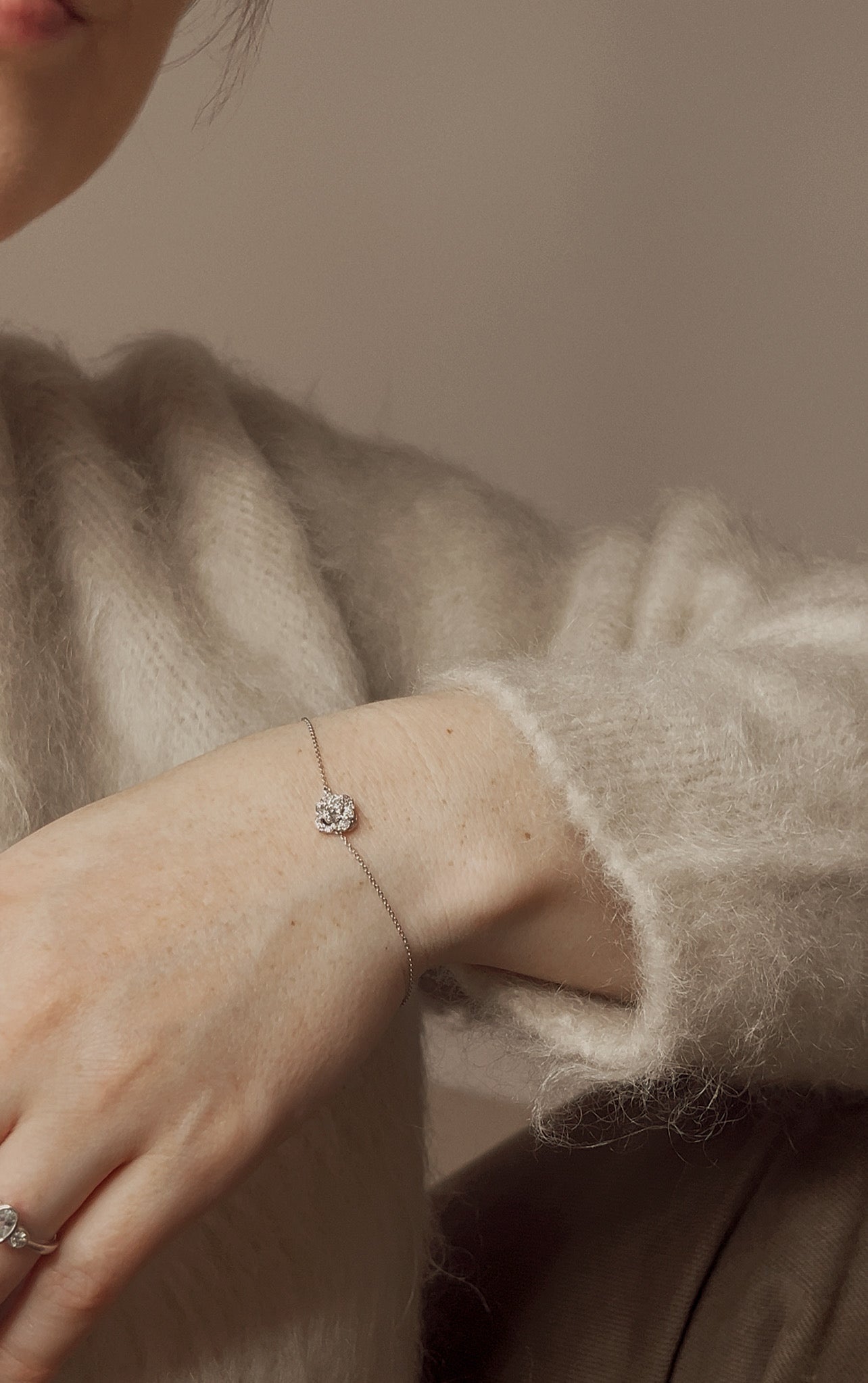 Beautiful Floral Diamond Bracelet