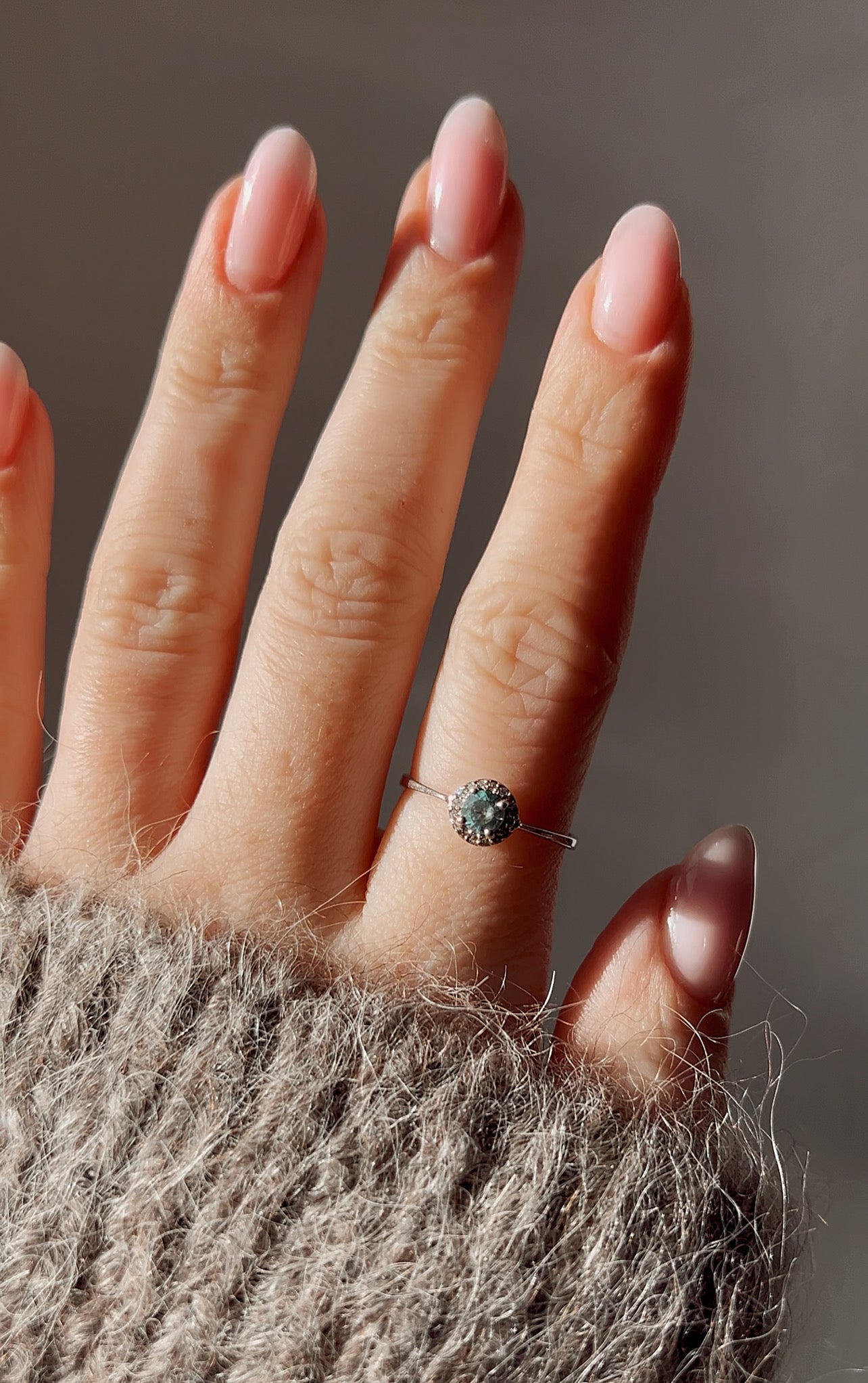 Sweet Modern 9ct White Gold, Topaz and Diamond Cluster Ring