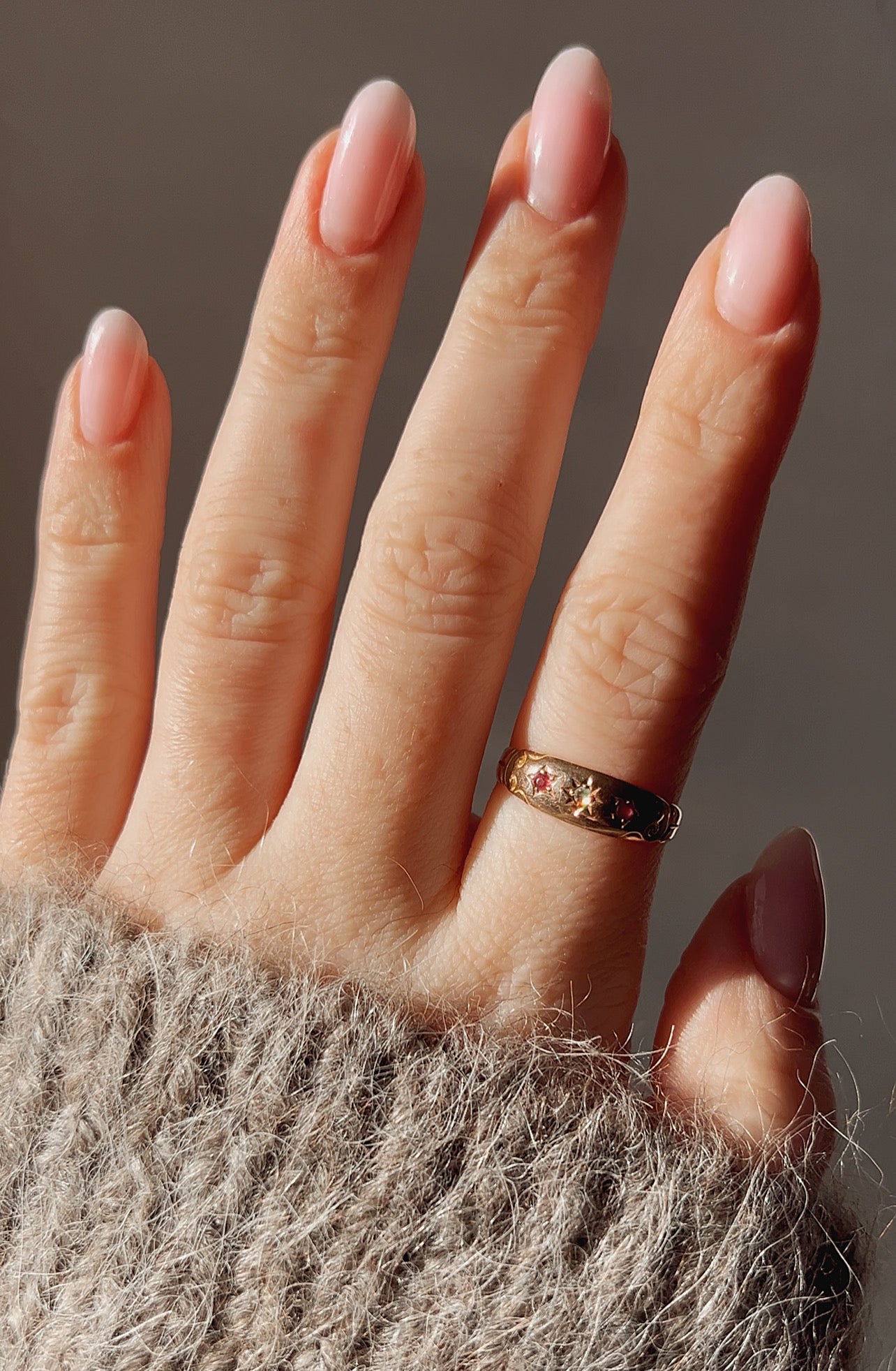 Wonderful 19th Century 15ct Gold, Ruby and Diamond Starburst Ring