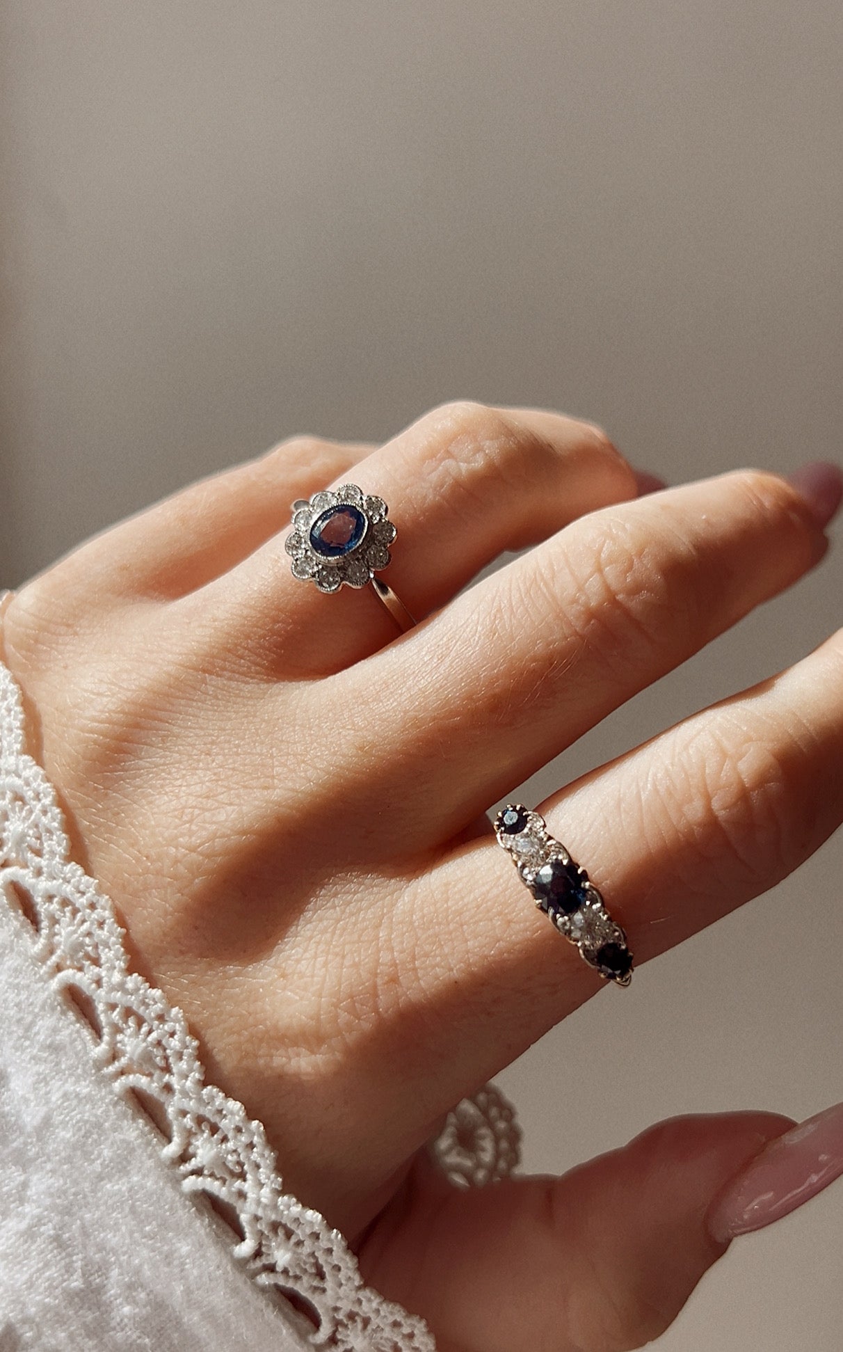 Stunning Early 20th Century 18ct Gold, Sapphire and Diamond Ring