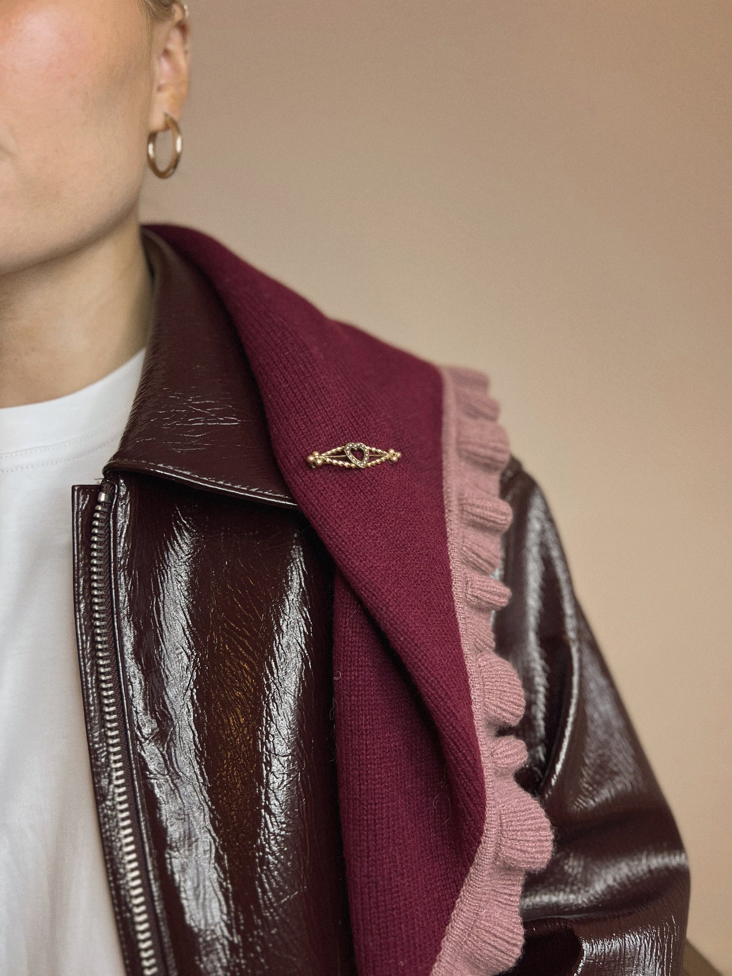 Beautiful Late 19th Century Pearl Heart Brooch