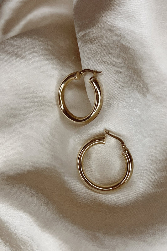 9ct gold hoop earrings