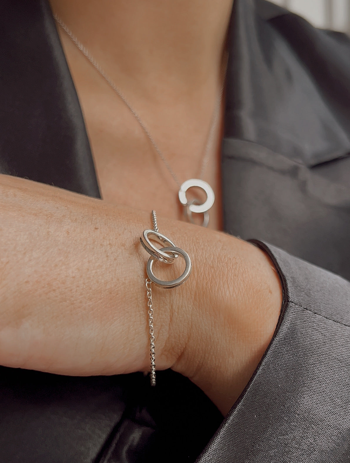 Tiffany & Co Sterling Silver Interlocking Bracelet