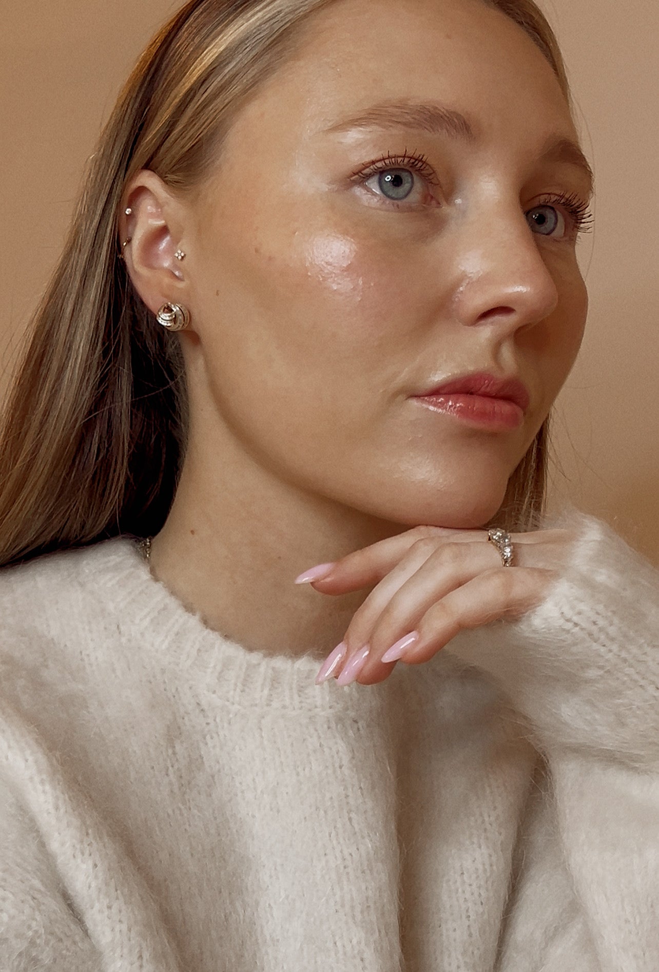 Classic Vintage 9ct Gold Diamond Cluster Earrings