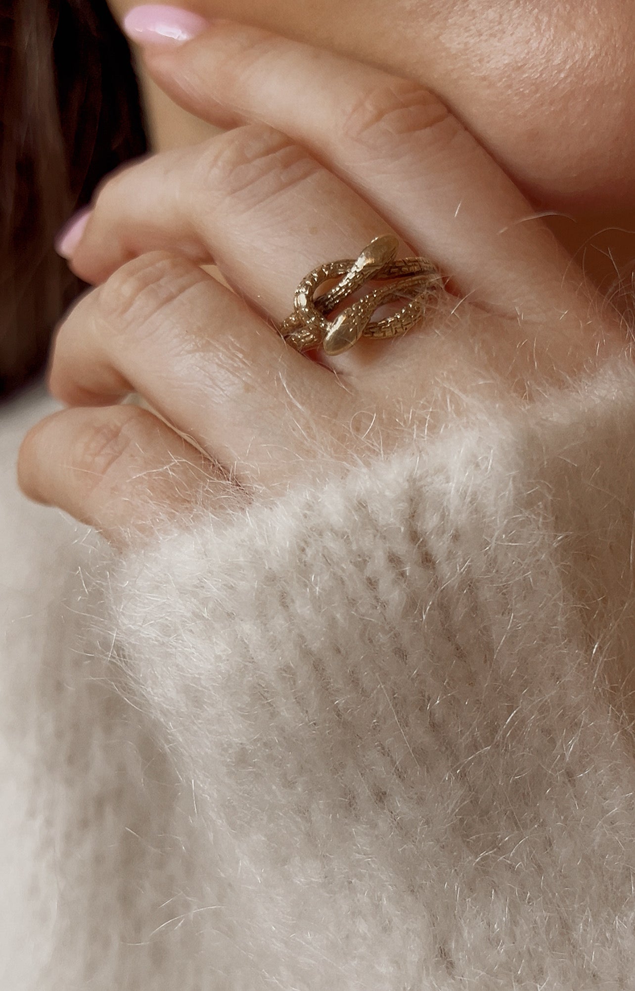 9ct Gold Vintage Snake Ring