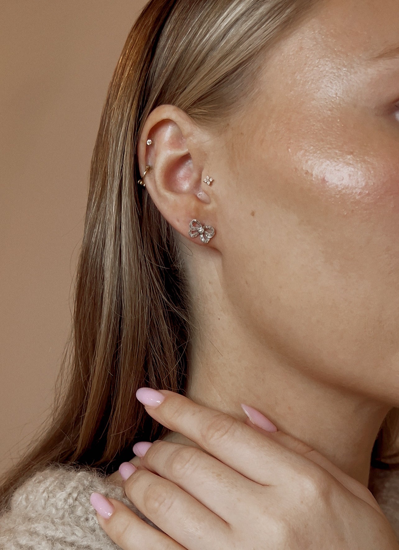 The Sweetest Vintage Diamond Bow Earrings