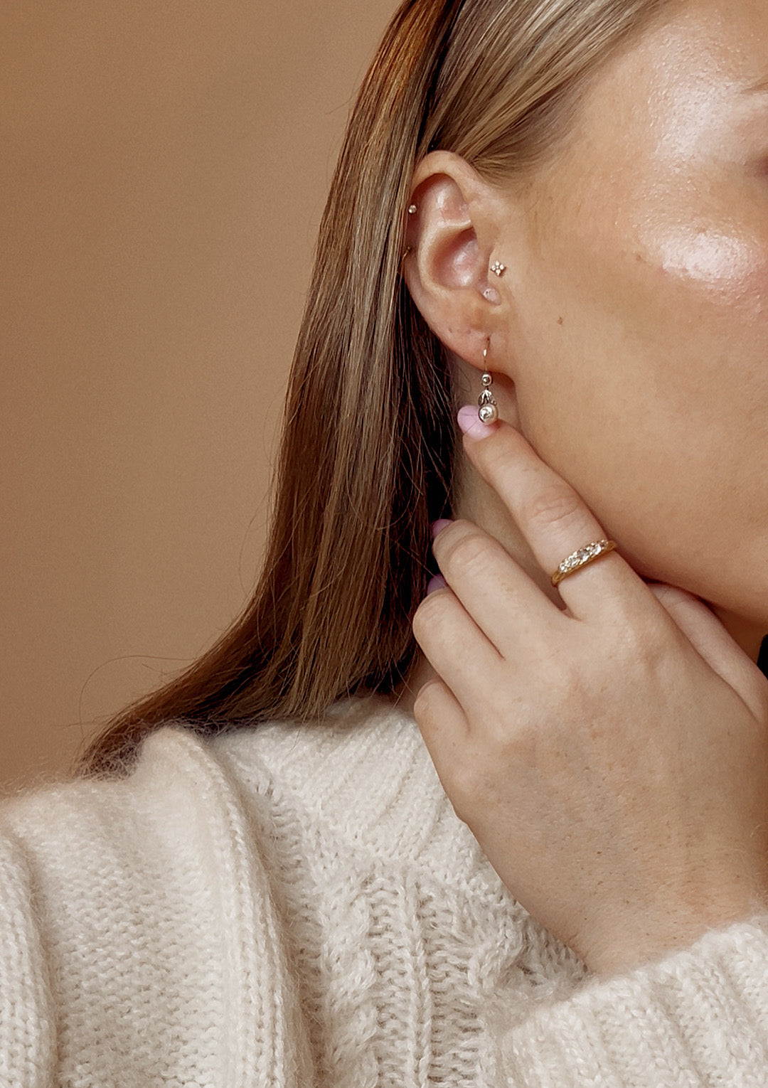 Gorgeous Old Cut Diamond Three Stone Ring