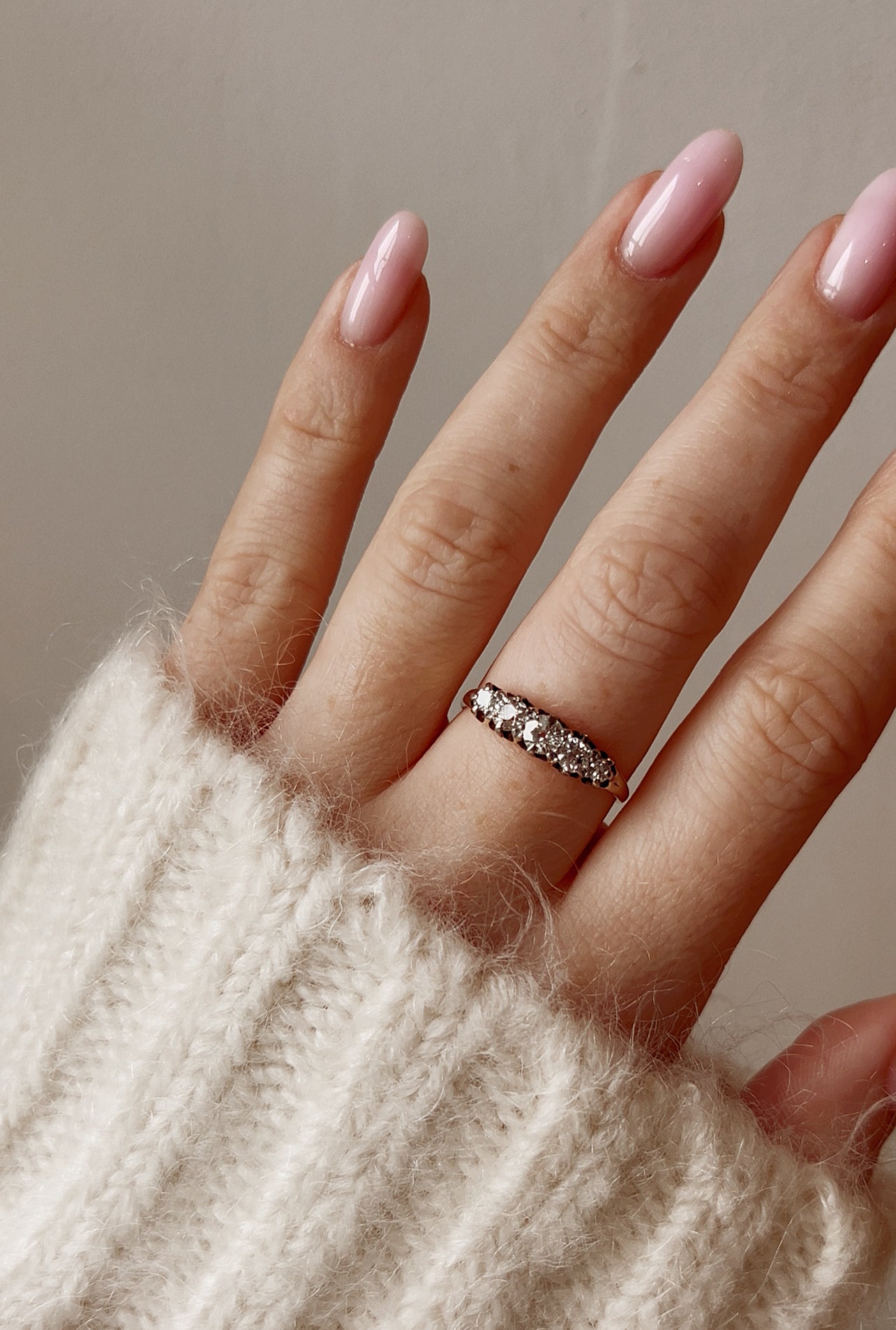 Old Cut Diamond Five Stone Ring