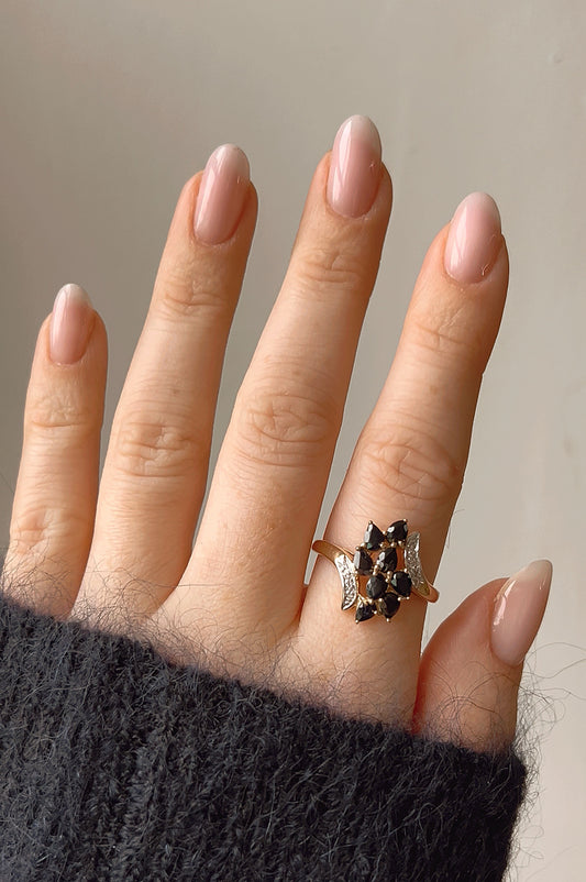 Wonderful Vintage 9ct Gold, Blue Sapphire and Diamond Ring