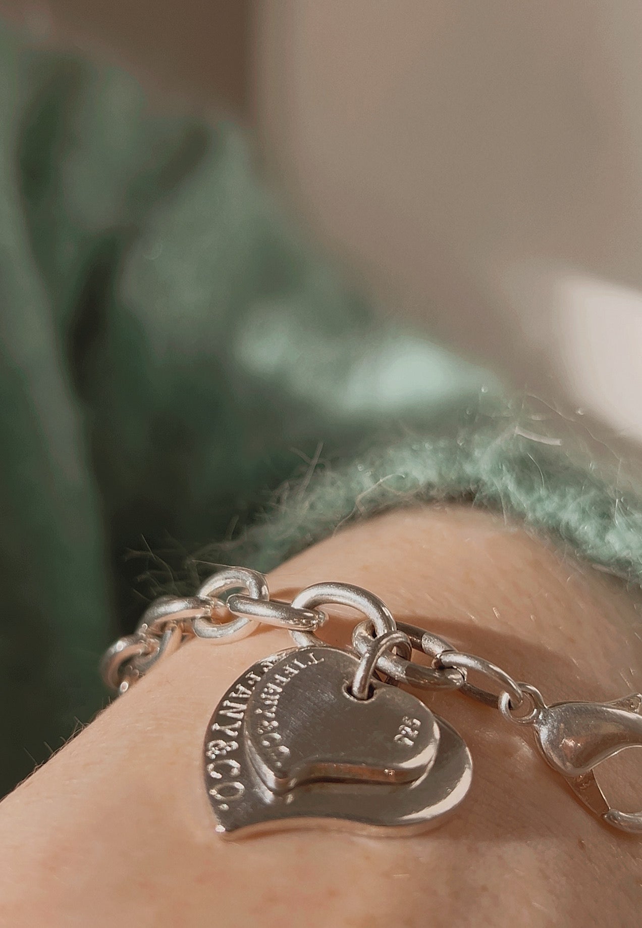 Stunning Tiffany & Co. Double Heart Bracelet