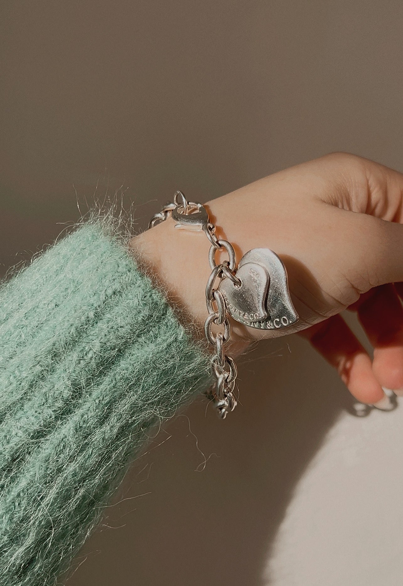Stunning Tiffany & Co. Double Heart Bracelet