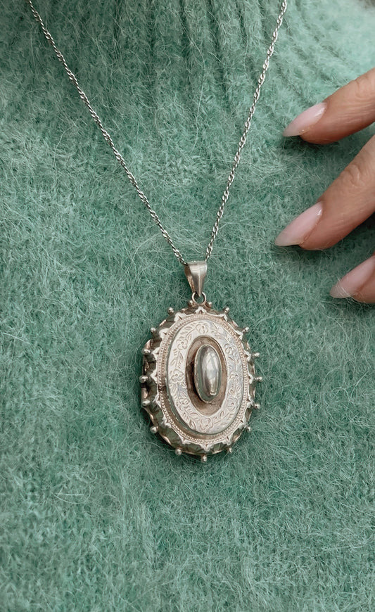 Gorgeous Late 19th Century Silver Locket