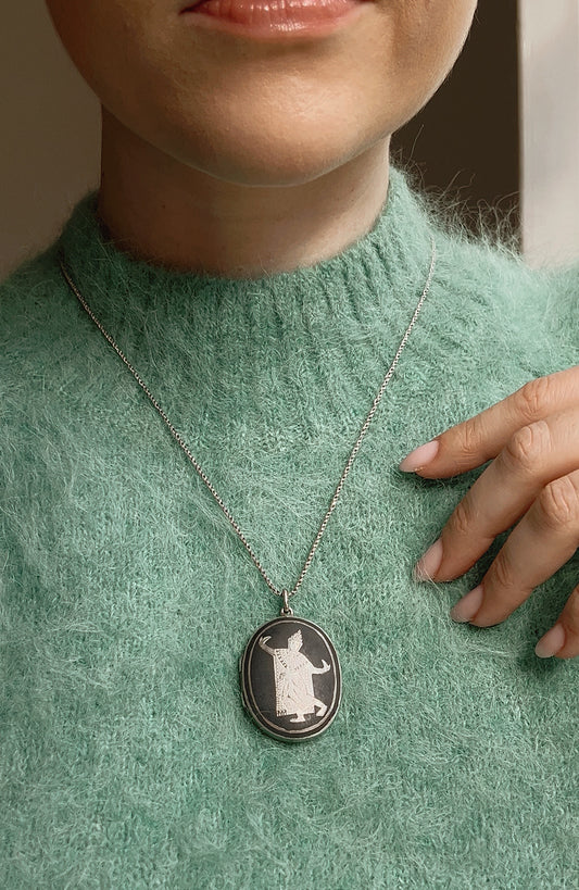 Chinese Silver Pendant and Chain