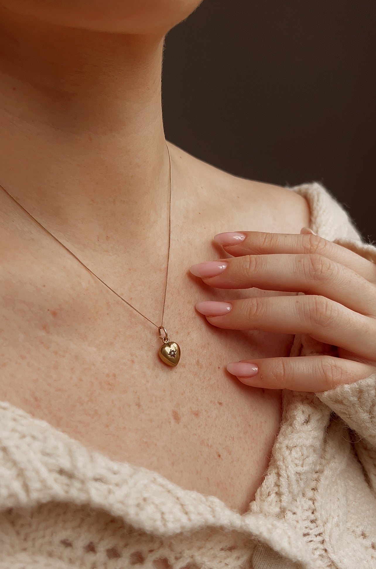 Gorgeous Antique Gold and Seed Pearl Heart Pendant